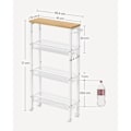 Miniatyrbillede 7 af 9: Rootz Oak White Trolleyvogn - Opbevaringsvogn - Rullevogn - Spånplade og stål - Letvægts - Nem montering - Pladsbesparende - 13 cm x 45,4 cm x 77 cm