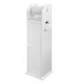 Miniatyrbillede 1 af 7: Rootz White Badeværelsesskab - Toiletpapirholder - Opbevaringsorganisator - Pladsbesparende design - Luftcirkulationsfunktion - Ca. B20 x D18 x H78 cm