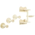 Miniatyrbild 1 av 5: Rootz Klättersteg Set - Klättertrappor - Klättervägg - Katttrappa - 4-delad. Set - Med skrapstolpe - Beige/Gräddvit - 40 x 28 x 73 cm