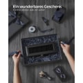 Miniatyrbild 7 av 7: Rootz Watch Box Organizer - Smyckesförvaringsfodral - Vitrinsfodral - MDF-konstruktion - Sammetsfoder - PU-överdrag - Glaslock - 11,2 cm x 30 cm x 8 c