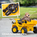 Miniatyrbillede 7 af 10: Rootz elektrisk kørende gravemaskine - Caterpillar hjullæsser - Fjernbetjent lastbil - Ægte lydeffekter - Forlygter - 110 cm x 70,5 cm x 61,5 cm