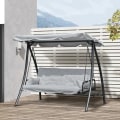 Pikkukuva 2 / 7: Rootz Hammock Swing - Keinutuoli - Puutarhakeinu - Kallistava toiminto - Metalli/polyesteri - Harmaa - 2,09 x 1,14 x 1,70 m