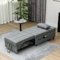 Miniatyrbillede 7 af 11: Rootz 3 -i -1 foldestol - gæsteseng - hvilestol - justerbar ryglæn - skumpolstring - 65,5L x 104W x 81H cm