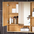 Miniatyrbillede 7 af 7: Rootz Wall Cabinet Mirror Door - Wall Storage - Justerbar hylde - Rumbesparende - 80x70x13cm