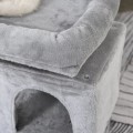 Miniatyrbillede 8 af 9: Rootz Cat Tree - Katteklatretræ - Sisalstolper - Kattekradsestolpe - Lysegrå - 59 x 39 x 83 cm