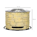 Pikkukuva 3 / 7: Savuton Rootz Fire Bowl - Fire Pit - Outdoor Fire - Kaksoispolttorakenne - Ø52 x 39H cm - Mukana matto