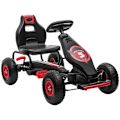 Pikkukuva 1 / 7: Rootz Lasten karting - Polkimet - Säädettävä istuin - Sisällä ja ulkona - Alkaen 5 vuotta - Punainen + musta - 121 x 58 x 61 cm