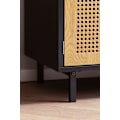 Miniatyrbillede 6 af 6: Rootz skænk 80 cm - Sort kommode - Wienervævet design - Stilfuld opbevaringsløsning - Holdbar og rummelig - 80 cm x 86,5 cm x 40 cm