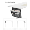 Miniatyrbillede 6 af 8: Rootz Elektrisk ståbord - Hvidt ståbord - Skrivebord med højdejusterbar - Skrivebord i spånpladestål - 60 cm x 120 cm x (72-120) cm - Max belastning 8