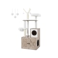 Pikkukuva 1 / 9: Rootz 2 in 1 -raapimistolppa - Kissapuu - Raaputuslevy - Lastulevy - Pehmo - Sisal - Tukeva rakenne - Helppo koota - 57,5 ​​cm x 50 cm x 140 cm