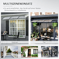 Miniatyrbild 6 av 10: Rootz Entrétak - Dörrmarkis - Fönstertak - UV-skydd - 303L x 96W x 27H cm