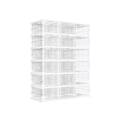 Pikkukuva 1 / 7: Rootz Cloud White -kenkäkaappisetti - Taittuva kenkien järjestäjä - Säilytysratkaisu - PP- ja PS-muovi - 35,5 cm x 25,5 cm x 105 cm