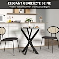 Miniatyrbillede 6 af 10: Rootz Modern Glass -Egg Table - Spisebord - Køkkenbord - Skrab -resistent - 70 cm diameter x 75 cm højde