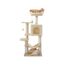 Miniatyrbillede 1 af 4: Rootz Multi -etager Cat Tree - Scratching Post - Cat Tower - Cave & Hammock - Space Saver - 45 x 35 x 112 cm