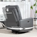 Miniatyrbillede 5 af 10: ROOTZ Relaxation lænestol - polstringstol med liggende funktion - hvilestol - USB -porte - grå - 79x89.5x104cm