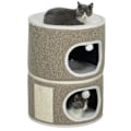 Miniatyrbild 10 av 11: Rootz 3 Tier Cat Barrel With Cushion - Cat House - Cat Tower - Förbättra komforten - Ø51cm x 69 cm, brunvit