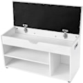 Miniatyrbillede 6 af 9: Rootz Skoskab Hvid - Multifunktionsskab - Træskoskabe med opbevaringsplads - 80 x 44 x 30 cm (BxH x D)