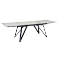 Miniatyrbild 1 av 6: Rootz Large Modern Dining Table - Rectangular Table - Marble Look Table - Sits 12 - 180-260 cm x 95 cm x 76 cm
