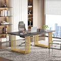 Miniatyrbillede 5 af 7: Rootz Elegant Kontorbord - Executive Bord - Studiebord - Rummeligt og robust - 180 cm Bredde x 79 cm Dybde x 78 cm Højde