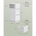 Miniatyrbillede 6 af 7: Rootz Cloud White sengeborde - Træspånplader - MDF - Natborde - 30 cm x 25 cm x 65 cm - Max belastning 45,4 kg - 2-delt sæt