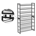 Miniatyrbillede 8 af 9: Rootz Skostativ med 8 niveauer - Sæt med 2 stabelbare 4-lags skoopslag - Metal skoopbevaring med justerbare mesh hylder - Sort