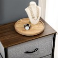Miniatyrbillede 4 af 6: ROOTZ 5 Skuffe Bryst - Opbevaringsskab - Foldbar stofskuffe - Optimal stabilitet - 45 x 30 x 116 cm - Grå