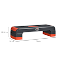 Miniatyrbillede 3 af 7: Rootz Stepper - Højdejusterbar - Aerobic Stepper - Plast - Skridsikker overflade - Rød + Sort - 78L x 28W x 10/15/20H cm