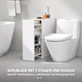 Miniatyrbillede 4 af 11: Rootz smalle badeværelseskab - gulvskab - fritstående opbevaring - let glidedybe skuffer - 47 cm x 25 cm x 66,5 cm