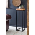 Miniatyrbillede 4 af 7: Rootz sidebord 30 x 97 x 30 cm Akacie metal sidebord højt - Industriel stil lille bord Stue - Træbord med metalben - Abstelltisch Blumentisch Naturlig