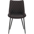 Miniatyrbillede 3 af 8: Rootz sæt med 4 spisestuestole - Køkkenstole - Moderne siddepladser - Holdbar, behagelig, nem at rengøre - Kunstlæder - 46 cm x 40,5 cm x 85,5 cm