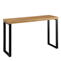 Miniatyrbillede 1 af 7: Rootz konsolbord eg indretning - sort 120x39x75,5 cm design skænk gang - Opbevaringsbord smalt - Hall bord med metalben - Entre bord Langt Højt