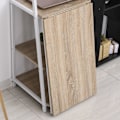 Miniatyrbillede 7 af 11: Rootz Desk - Foldable Desk - Bookcase - 4 Levels - Computer Desk - Processed Wood - Metal - White - Oak