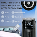 Miniatyrbild 4 av 7: Rootz Column Fan Tower Fan - Air Cooler - 2 -in -1 fläkt - Remote Control, Timer, Swivel - 31,5 cm x 31,5 cm x 107 cm - Håll sval och bekväm