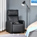 Miniatyrbild 4 av 8: Rootz Relaxation Chair - Tv Stol - Fåtölj - Liggande funktion - Läder - Svart