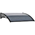 Miniatyrbillede 10 af 10: Rootz baldakin - frontdør tag - tag til vinduer - optimal beskyttelse - 100L x 75b x 23H cm - sort