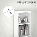 Miniatyrbillede 6 af 10: Rootz badeværelse skab med hylder - opbevaringsenhed - arrangør - let ren, 34 cm x 24 cm x 170,5 cm
