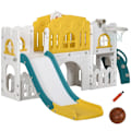 Miniatyrbillede 1 af 10: Rootz Toddler Rutsjebane - Indendørs Rutsjebane - 7-i-1 legesæt - Accelerationszone - Brogang - Opbevaringskurve - 178L x 177W x 99H cm