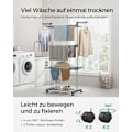 Miniatyrbillede 3 af 7: Rootz Grey Tørrestativ - Stål & Plast - Pladsbesparende design - Foldbart stativ - Stor tørrekapacitet - 64cm x 126cm x 172cm