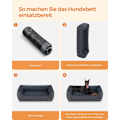 Miniatyrbillede 8 af 9: Rootz Plys Hundeseng - Husdyrseng - Hyggelig seng - Imiteret linned - Anti-Slip stof - 120 cm x 90 cm x 30 cm