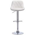 Miniatyrbillede 5 af 10: Rootz sæt med 2 justerbare barstole - Bordskamler - Drejestole - Imiteret læderkomfort - Forkromet holdbarhed - Nem montering - 84cm-106cm x 38cm x 35