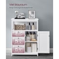Miniatyrbillede 3 af 8: Rootz White Badeværelsesskab - Opbevaringsenhed - MDF møbel - Max belastning 90 kg - 30 cm x 60 cm x 80 cm