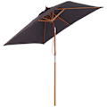 Miniatyrbillede 7 af 7: Rootz Parasol - Sammenklappelig haveparasol - Strandparasol - 3-trins Justerbar - Grantræ + Polyester - Mørkegrå - 200 x 150 x 230 cm