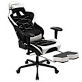 Miniatyrbillede 1 af 3: Rootz Gamer stol - Kontorstol - Sort/Hvid - 69 x 70,5 x 138 cm