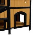 Miniatyrbillede 5 af 6: Rootz Cat House - Cat Cave - Blomsterkasse - Vandtæt - Gran Wood - Gul - Hvid - Sort - 96cm X 65cm X 85,5cm