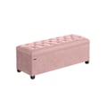 Pikkukuva 1 / 5: Rootz Storage Ottomaanien jakkara - Velvet-jakkara - MDF-jakkara - Tilaa säästävä - 40cm x 110cm x 40cm
