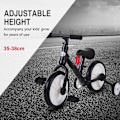 Miniatyrbillede 7 af 10: Rootz Børnebalancecykel - Lærercykel - Børnecykel med træningshjul og pedaler - Sædehøjdejusterbar - Sort