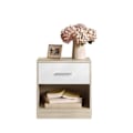Miniatyrbillede 1 af 5: Rootz Bedside Table - Side Bord - Natbord - Med skuffe - Stilfuld opbevaringsløsning - 28 x 39 x 41 cm