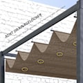 Pikkukuva 5 / 10: Rootz -paviljongin vaihtokatto - Pergola -katos - UV -suoja - helppo kokoonpano - polyesterikangas - 286 cm x 245 cm