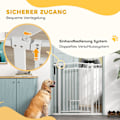 Miniatyrbillede 6 af 11: Rootz Justerbar Pet Gate - Stair Gate - Dog Gate - Secure Locking - 76-104W x 106H CM - Inkluderer kattedør