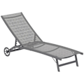 Miniatyrbillede 1 af 10: Rootz Sun Lounger - Udendørs hvilestol - Justerbar ryglæn - Åndbar komfort - 195 x 66 x 34 cm - Grå